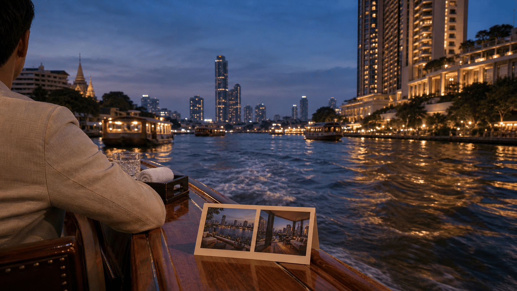 The Chao Phraya riverside — the heritage stretch of Bangkok the Mandarin Oriental anchors.