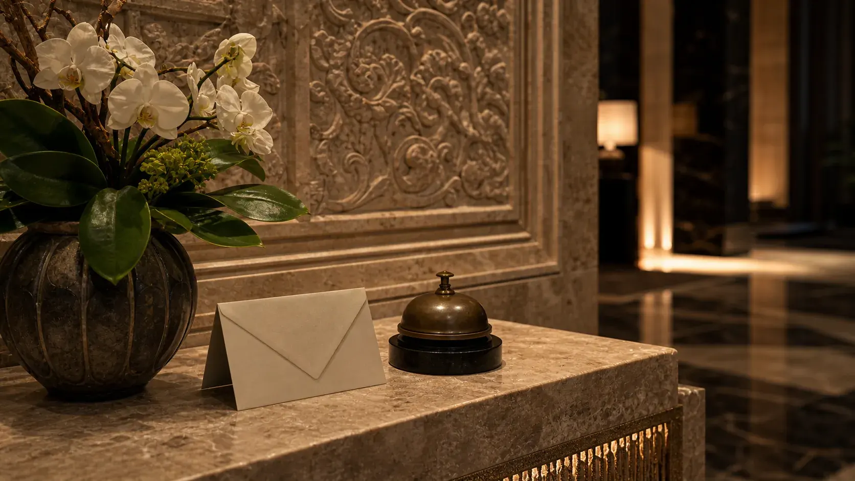 Hotel flagship placement image showing room-category comparison materials and luxury property decision cues.