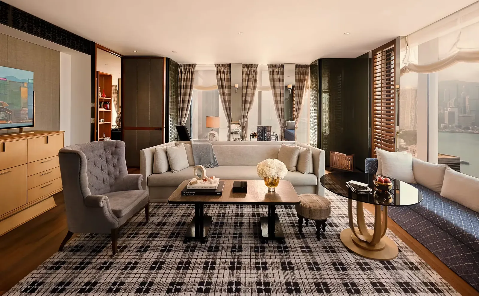 Grand Harbour Corner Suite at Rosewood Hong Kong