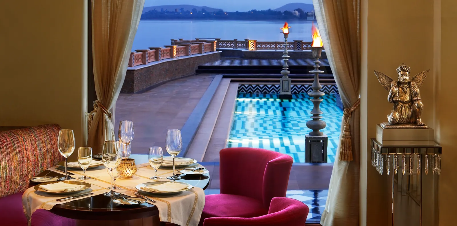 The Dining Room at The Leela Palace Udaipur