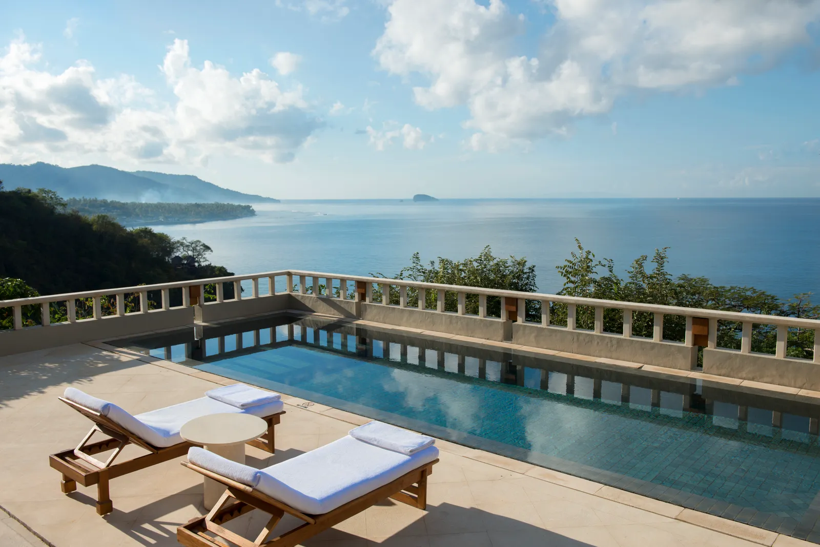 Indrakila Suite interior at Amankila overlooking the sea