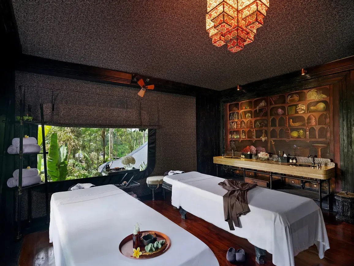 Auriga wellness tent treatment room at Capella Ubud