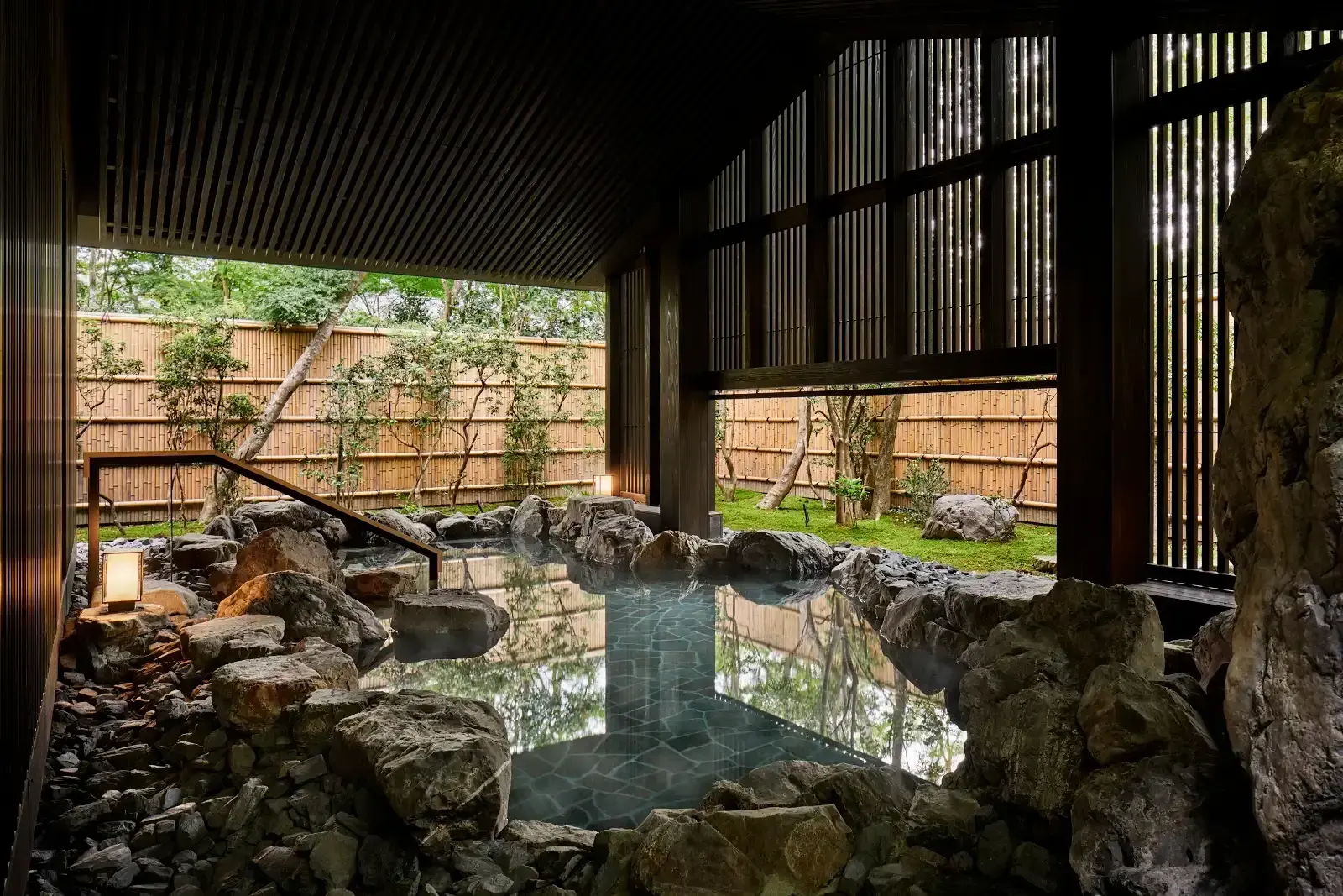 spa outside onsen at Aman Kyoto