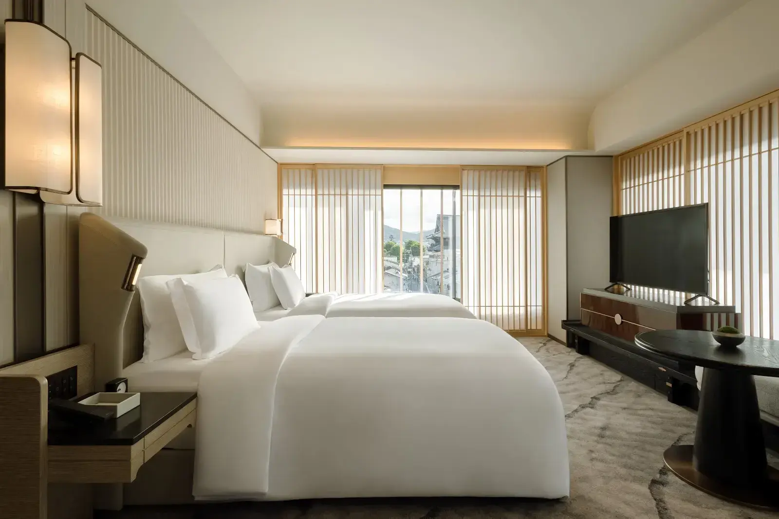 corner suite twin at Dusit Thani Kyoto