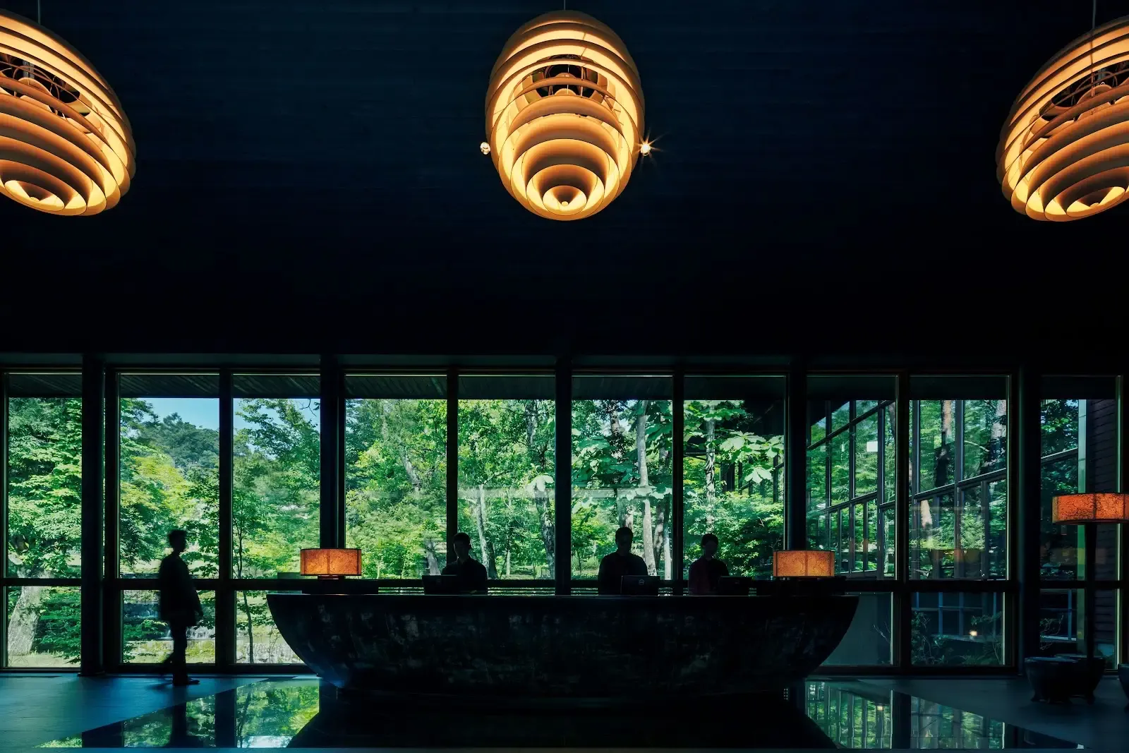 front desk at Hoshinoya Karuizawa