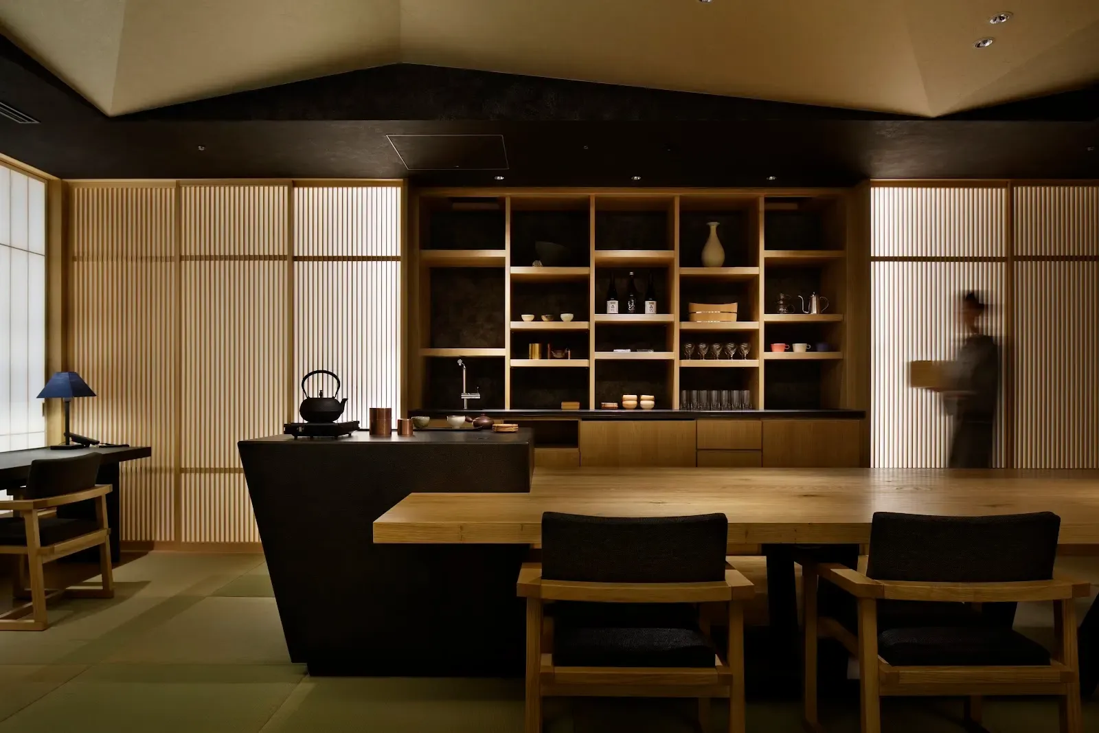 ochanoma lounge at Hoshinoya Tokyo