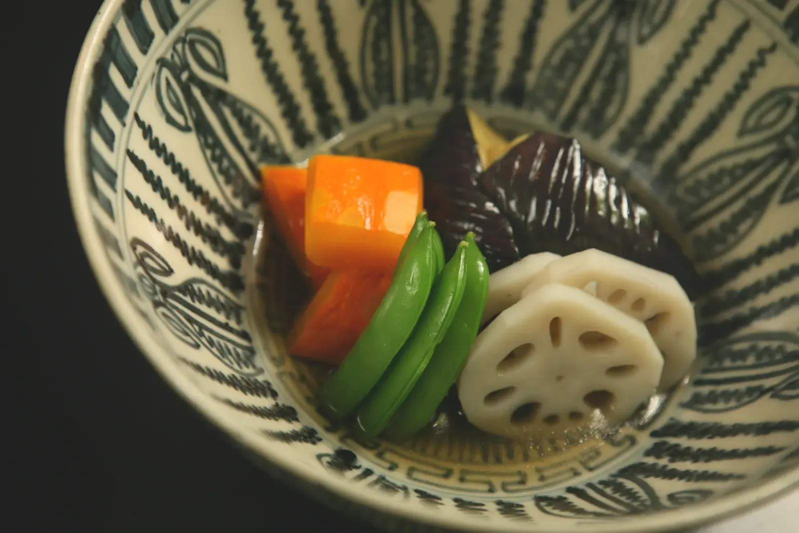 A seasonal vegetable dish served at Kayotei.