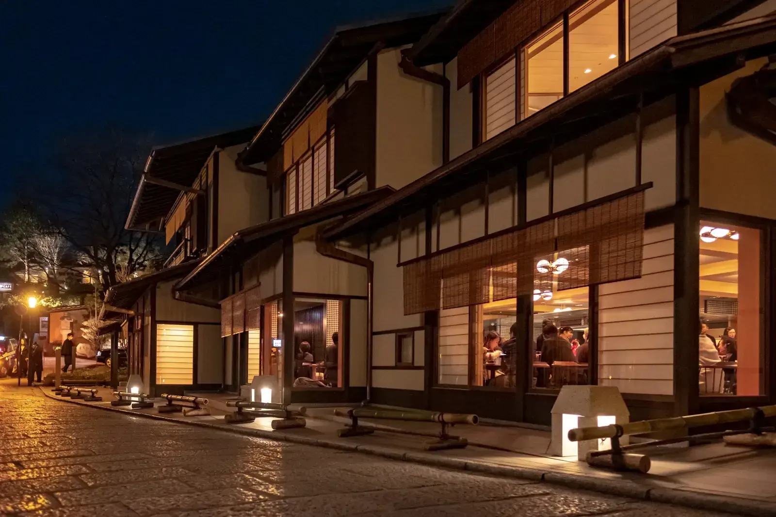 restaurant exterior night at Park Hyatt Kyoto