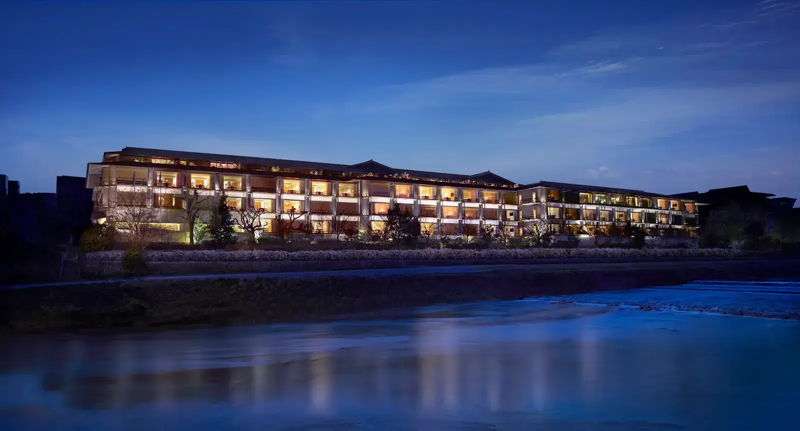 exterior night at Ritz Carlton Kyoto