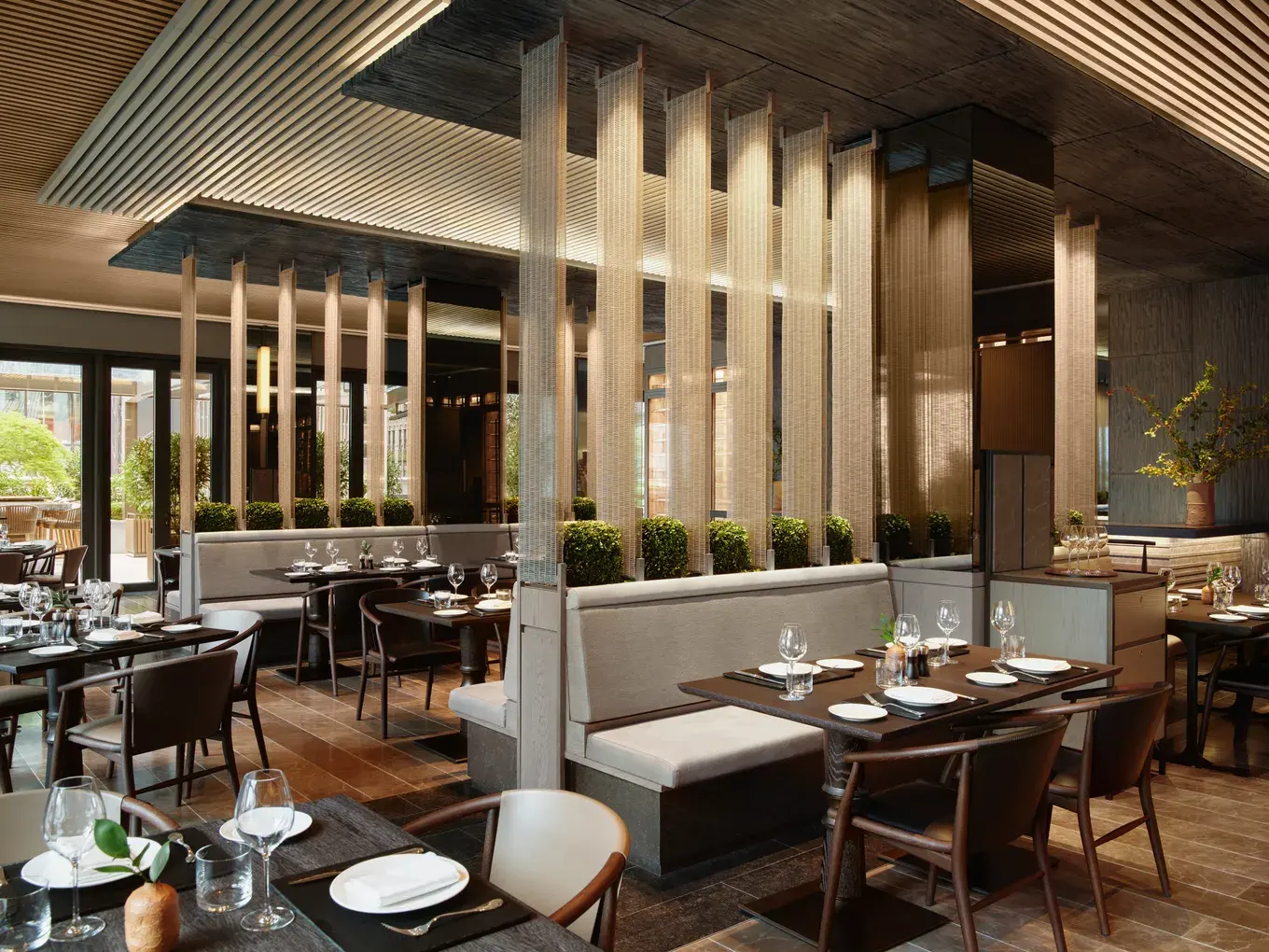 Arva restaurant dining room at Aman New York