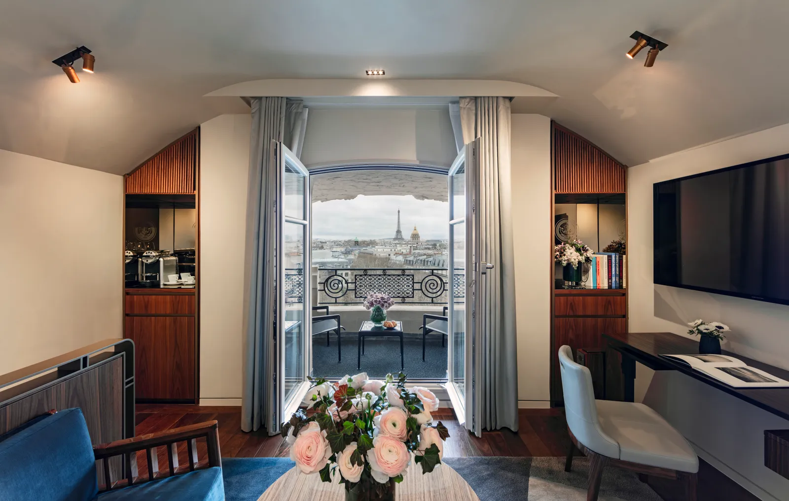 The bedroom of Amour Suite 708 at Hôtel Lutetia, Paris