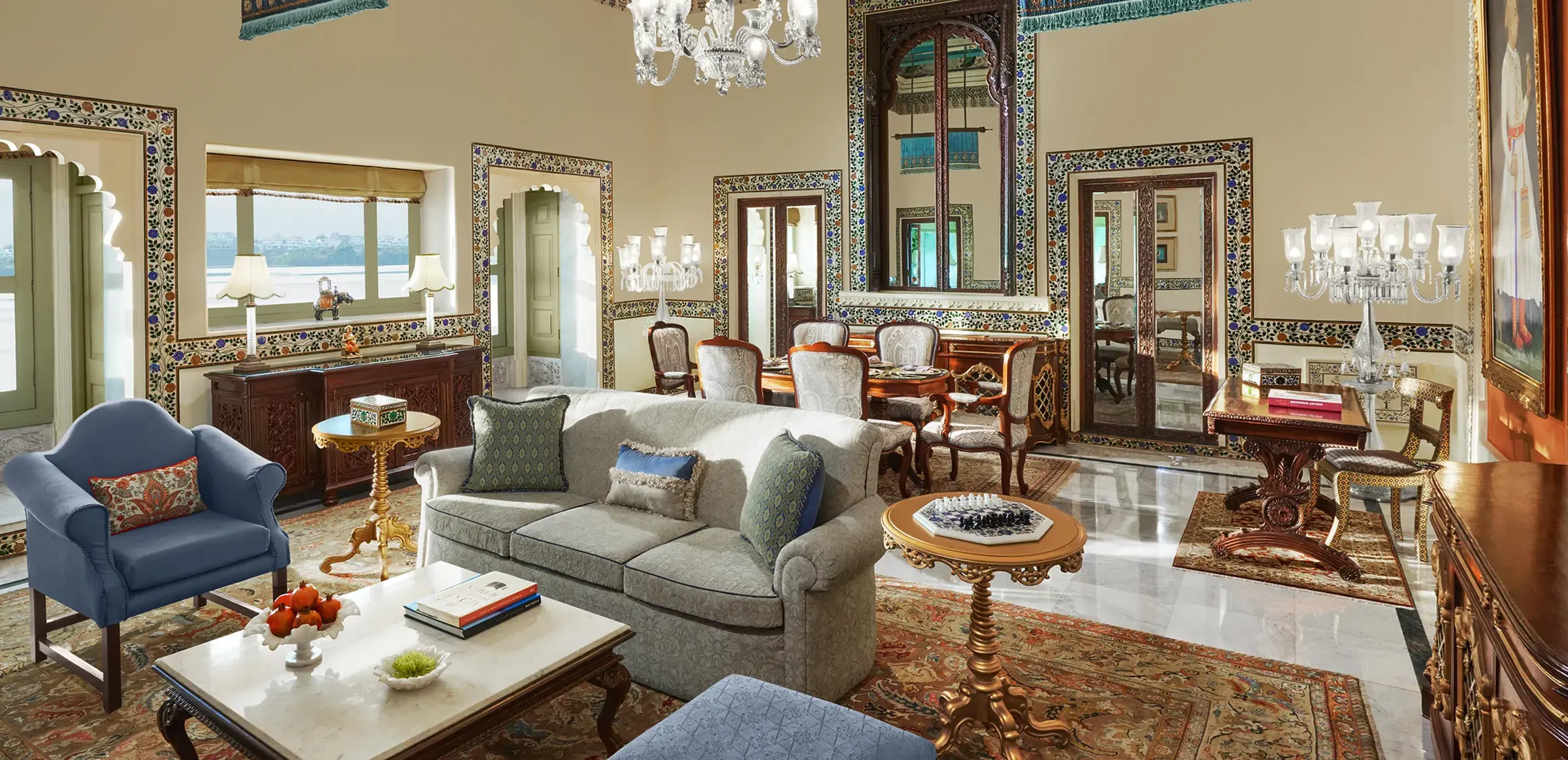 Taj Lake Palace floating on Lake Pichola in Udaipur