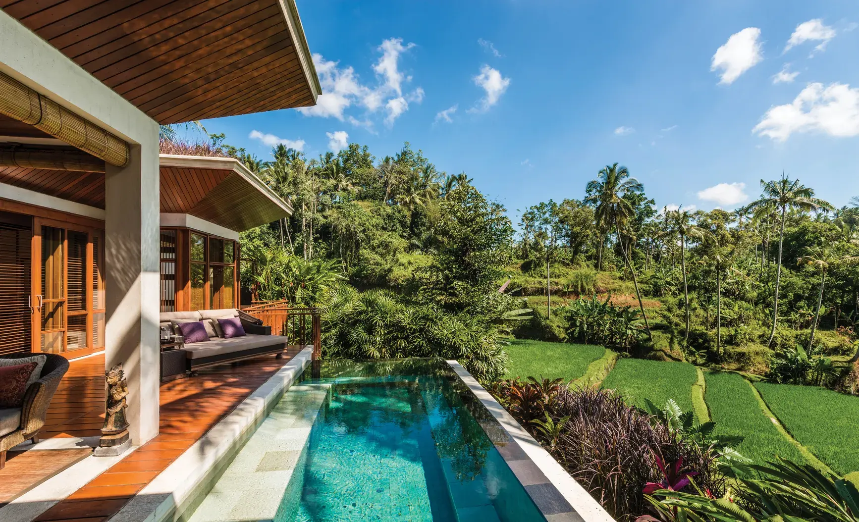 Four Seasons Resort Bali at Sayan riverside resort amid tropical forest