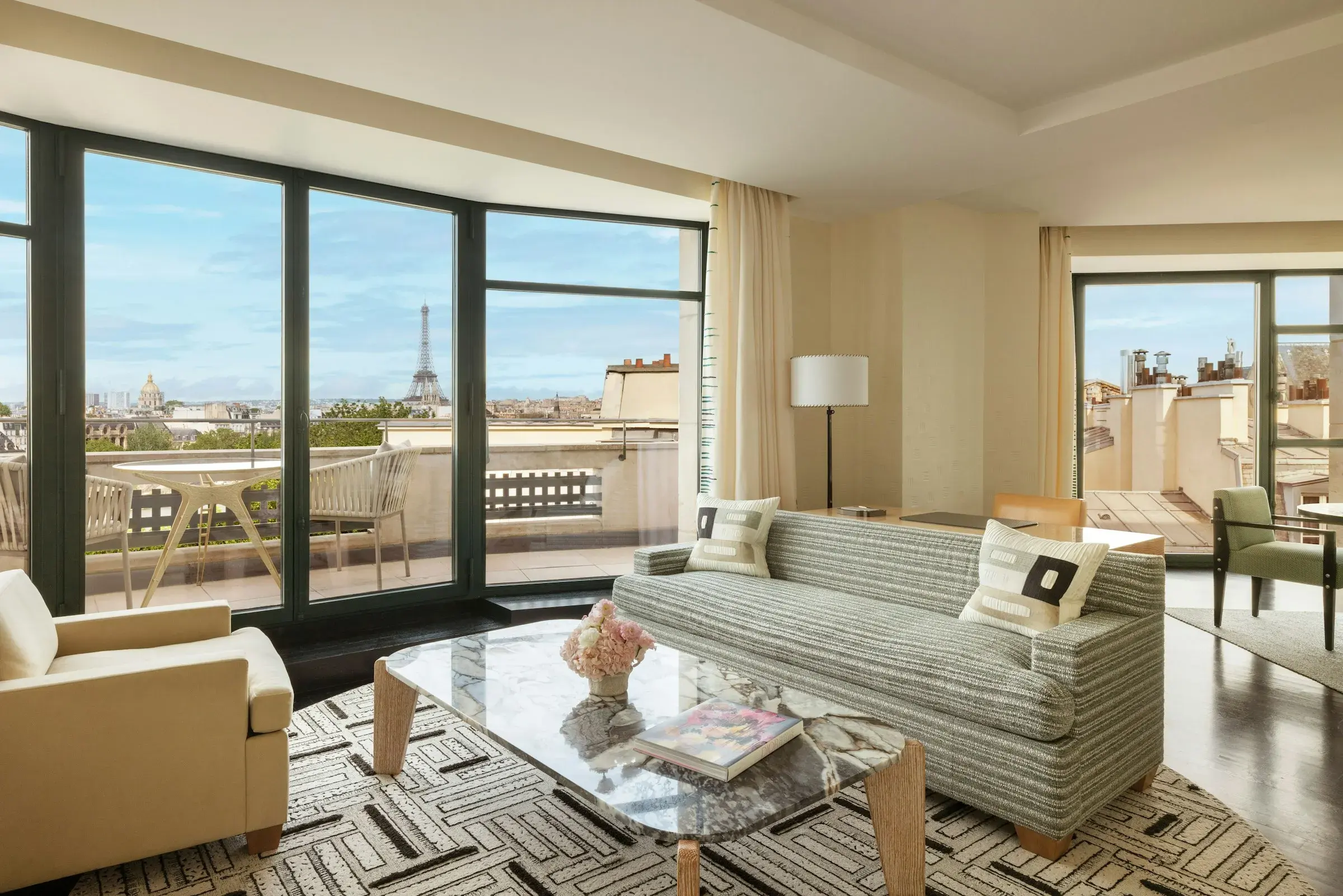 eiffel suite salon at Cheval Blanc Paris