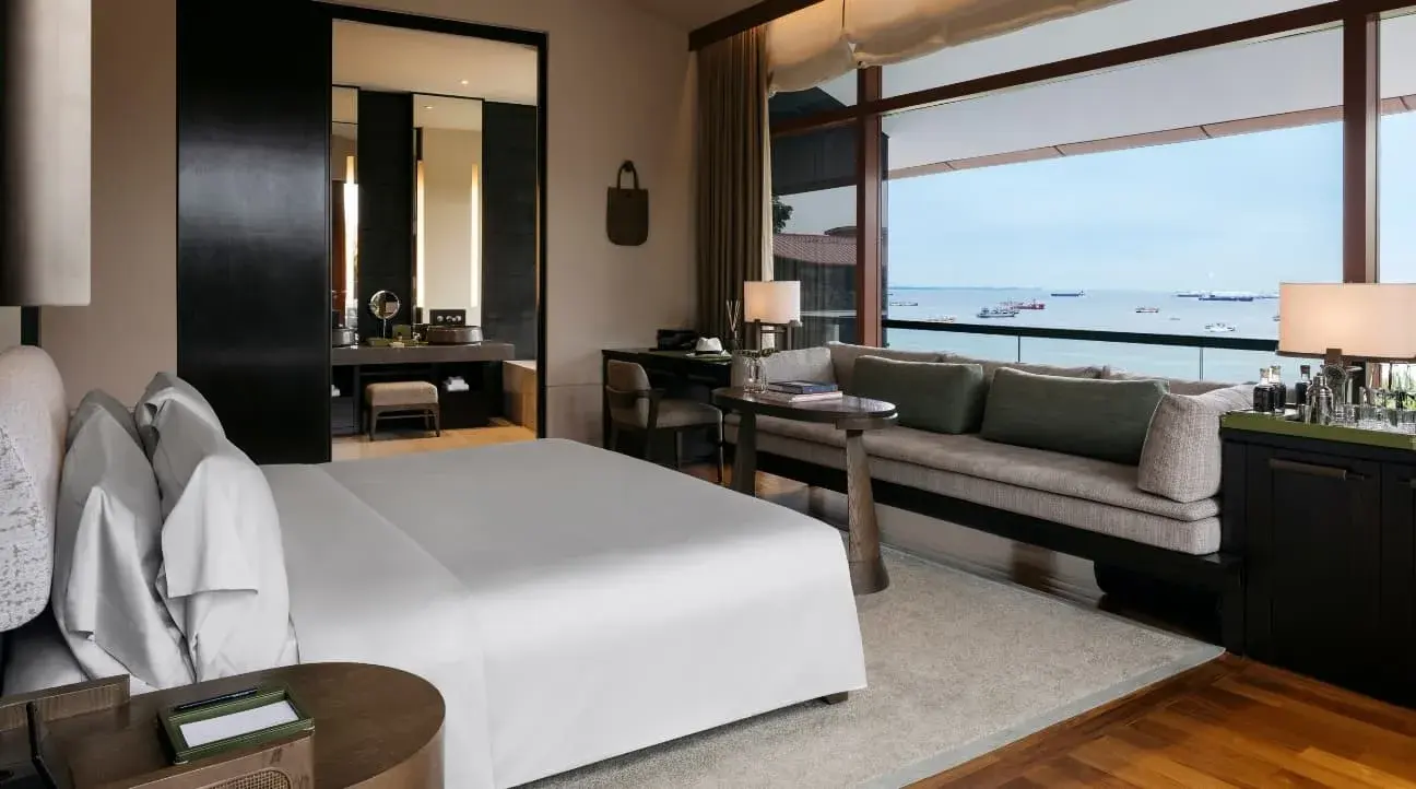 Premier seaview room at Capella Singapore