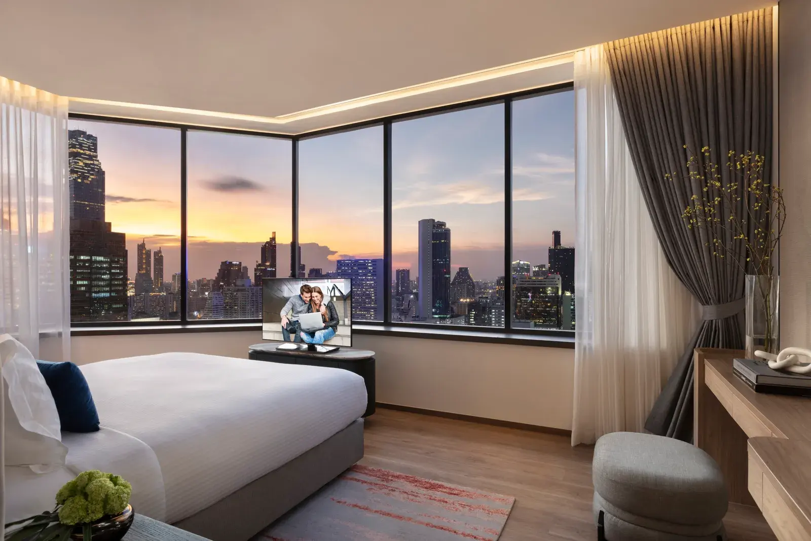 One-Bedroom Premier bedroom at Ascott Embassy Sathorn Bangkok