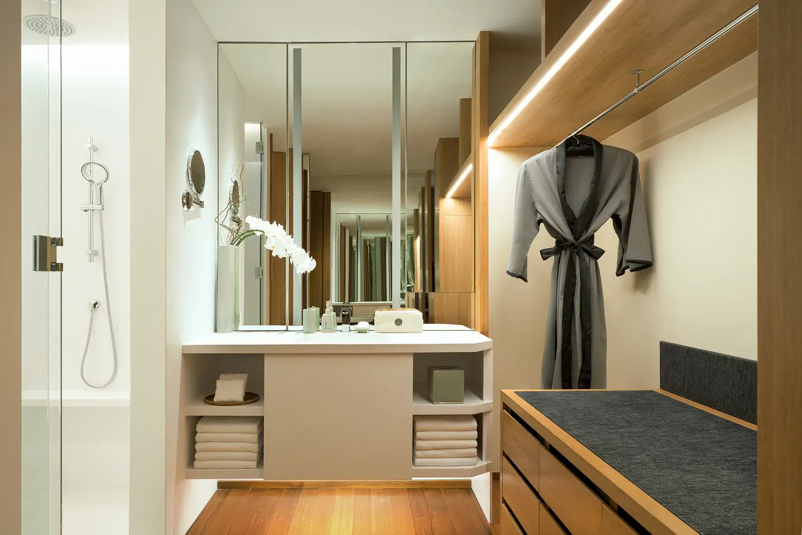 Ocean Room bathroom at Chiva-Som Hua Hin Wellness Resort