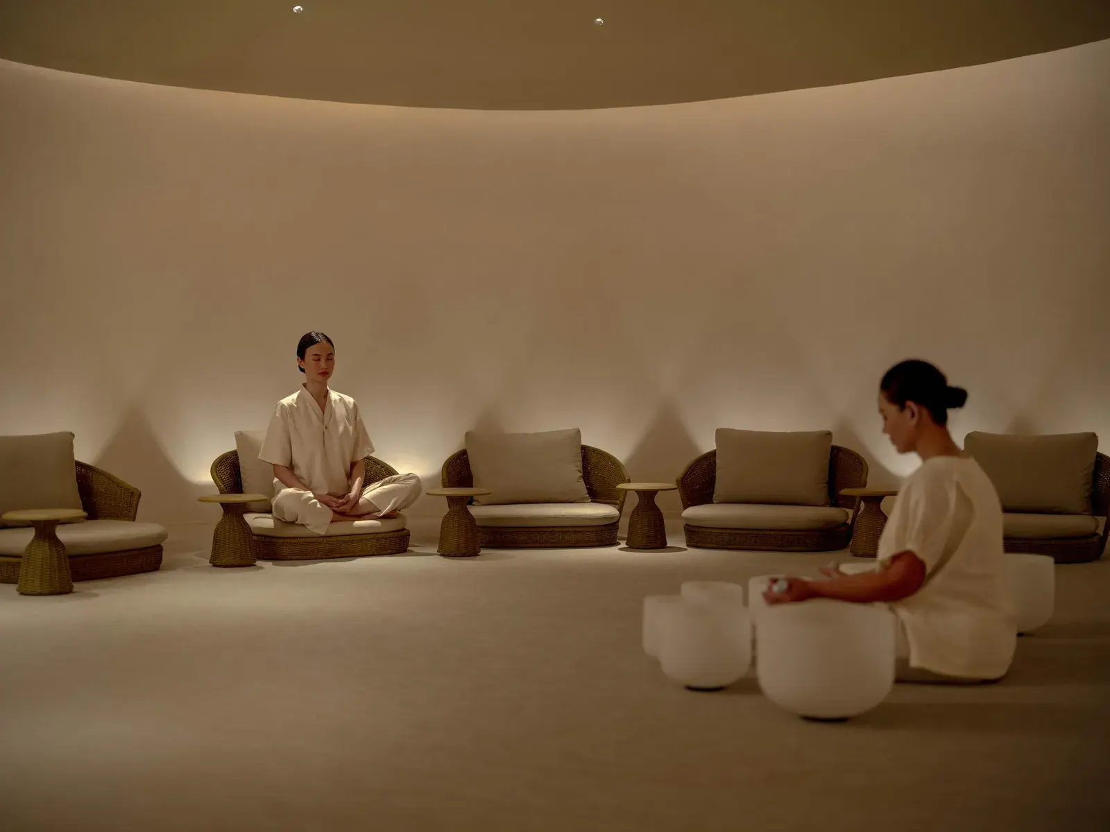 Devarana Wellness sanctuary dome treatment space at Dusit Thani Bangkok