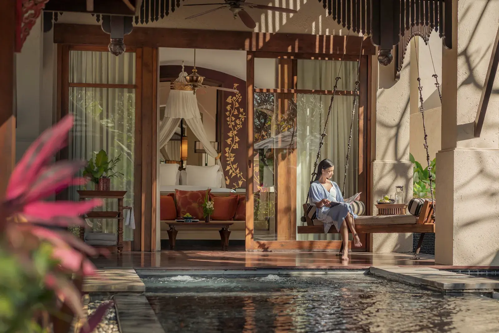 Traditional Lanna-style interior room at Four Seasons Resort Chiang Mai