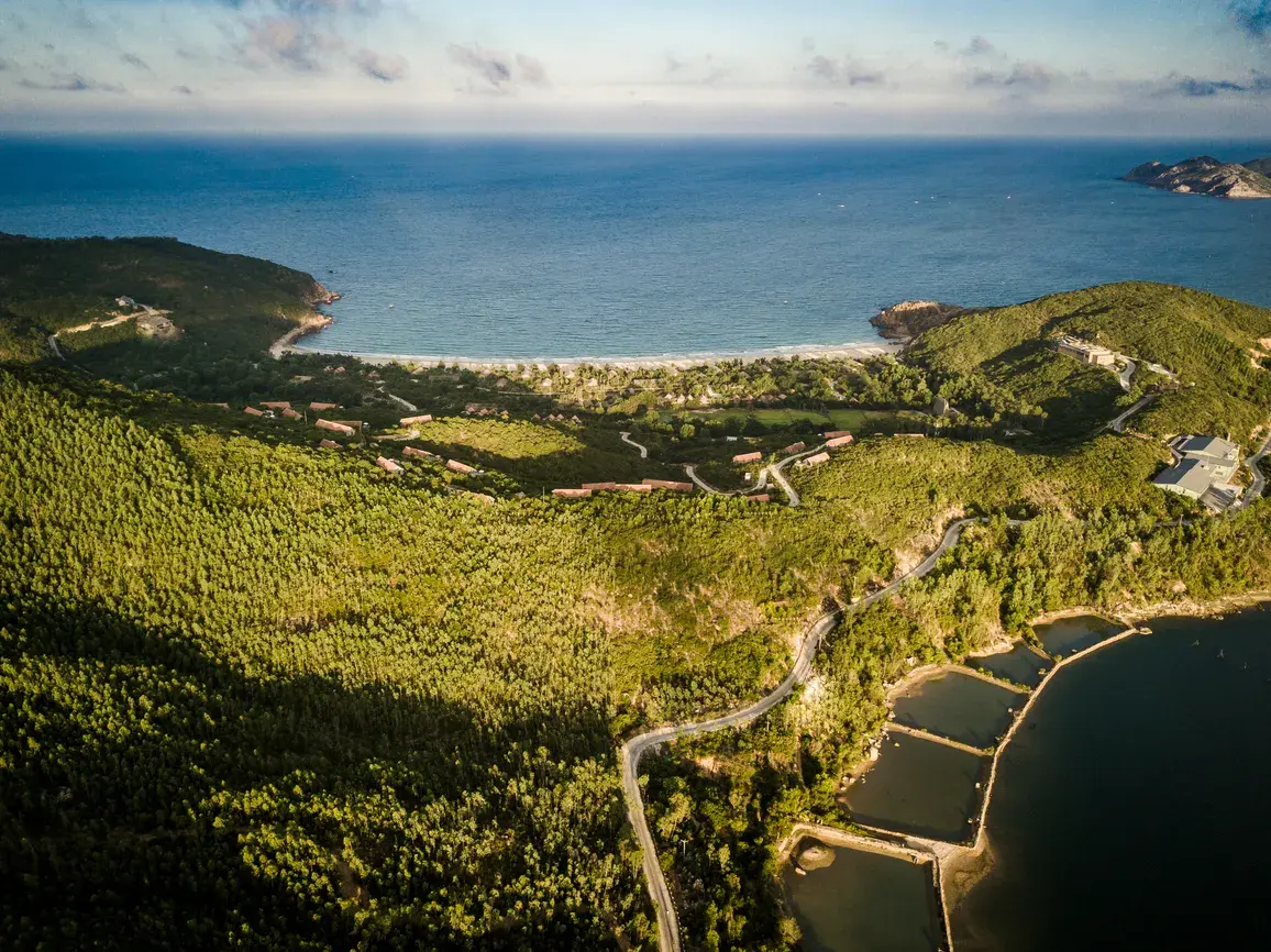 Aerial view of the resort at Zannier Hotels Bãi San Hô, Vietnam